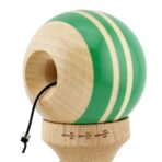 Kendama X Rainbow Originala, Profesionala, Embo, Big Cups V2, Super Sticky cu Cupe Mari, Rulment Metalic, din lemn 18 cm, Ata 55 cm, Verde/Maro - imagine 6