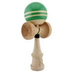 Kendama X Rainbow Originala, Profesionala, Embo, Big Cups V2, Super Sticky cu Cupe Mari, Rulment Metalic, din lemn 18 cm, Ata 55 cm, Verde/Maro - imagine 10