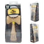 Kendama X ZEN Originala, Profesionala, Embo, Big Cups V2, Super Sticky Legendary Cupe Mari, Rulment Metalic cu Ata 55 cm, Auriu/Alb - imagine 5