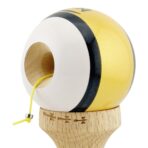 Kendama X ZEN Originala, Profesionala, Embo, Big Cups V2, Super Sticky Legendary Cupe Mari, Rulment Metalic cu Ata 55 cm, Auriu/Alb - imagine 6