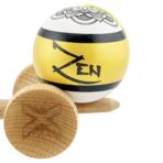 Kendama X ZEN Originala, Profesionala, Embo, Big Cups V2, Super Sticky Legendary Cupe Mari, Rulment Metalic cu Ata 55 cm, Auriu/Alb - imagine 8