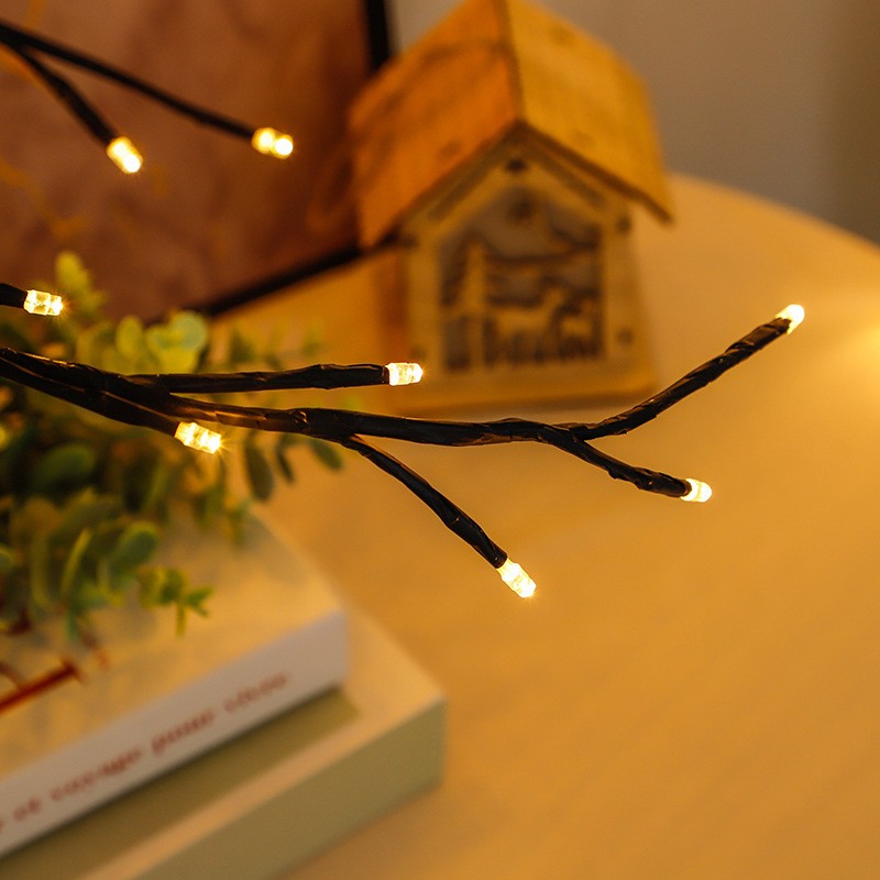 led-branch-rattan-lights-3v-1-5v-transformer-jutai-8-functions-remote-control-144-led-3v-light-chain-643d02a73b0f4 Instalatie Craciun tip Creanga Embo, 144 LED-uri, Conectare la Retea, 8 Jocuri de Lumini, Telecomanda, 2.5 m, Prelungitor 2 m, 3V, 1.5V, Fir Negru, Alb Cald - imagine 5
