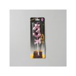 Lumanare Cifra 3, Embo, Model Coroana cu Fundita, Pentru Tort, 6 x 2.5 cm Mov - imagine 5