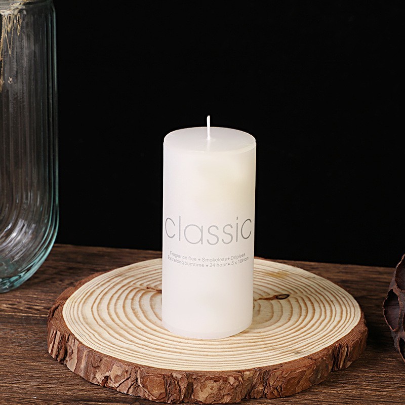 lumanare-decorativa-flippy-alba-pentru-masa-5x10-cm-67d14bdd8d5b0 Lumanare Decorativa, Embo, din Parafina, Cilindrica, Fara Fum si Fara Parfum, 5 x 10 cm, 190 g, Ardere 24h, Ivory Alb - imagine 2
