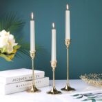 Lumanare Decorativa, Embo, pentru Masa, 25 cm, din Parafina, fara Fum, Ardere 7.5h, Alb - imagine 3