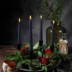 Lumanare Decorativa, Embo, pentru Masa, 25 cm, din Parafina, fara Fum, Ardere 7.5h, Negru - imagine 2