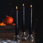 Lumanare Decorativa, Embo, pentru Masa, 25 cm, din Parafina, fara Fum, Ardere 7.5h, Negru - imagine 3