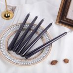 Lumanare Decorativa, Embo, pentru Masa, 25 cm, din Parafina, fara Fum, Ardere 7.5h, Negru - imagine 7