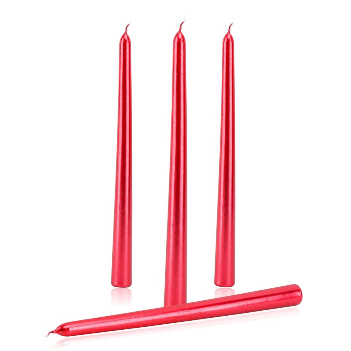 Lumanare Decorativa, Embo, pentru Masa, 25 cm, din Parafina, fara Fum, Ardere 7.5h, Rosu - imagine 4