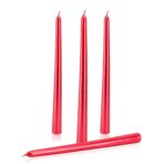 Lumanare Decorativa, Embo, pentru Masa, 25 cm, din Parafina, fara Fum, Ardere 7.5h, Rosu - imagine 4