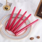 Lumanare Decorativa, Embo, pentru Masa, 25 cm, din Parafina, fara Fum, Ardere 7.5h, Rosu - imagine 5