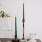 Lumanare Decorativa, Embo, pentru Masa, 25 cm, din Parafina, fara Fum, Ardere 7.5h, Verde - imagine 2