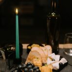 Lumanare Decorativa, Embo, pentru Masa, 25 cm, din Parafina, fara Fum, Ardere 7.5h, Verde - imagine 3