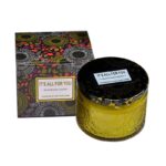 Lumanare Parfumata, Embo, Model Borcan, Galben, Aroma de Lavanda