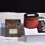 Lumanare Parfumata, Embo, Model Borcan, Rosu, Aroma de Frezie de pere - imagine 2