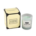 Lumanare Parfumata, Embo, Model Borcan Translucid, 6.2 x 5.2 cm, Aroma de Cedru, Verde