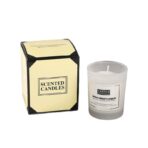 Lumanare Parfumata, Embo, Model Borcan Translucid, 6.2 x 5.2 cm, Aroma de Frezie si Pere, Alb