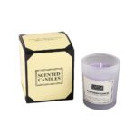 Lumanare Parfumata, Embo, Model Borcan Translucid, 6.2 x 5.2 cm, Aroma de Lavanda, Mov