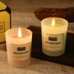 Lumanare Parfumata, Embo, Model Borcan Translucid, 6.2 x 5.2 cm, Aroma de Lavanda, Mov - imagine 5