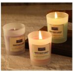 Lumanare Parfumata, Embo, Model Borcan Translucid, 6.2 x 5.2 cm, Aroma de Lemn de Santal, Negru - imagine 2