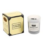 Lumanare Parfumata, Embo, Model Borcan Translucid, 6.2 x 5.2 cm, Aroma de Lemn de Santal, Negru