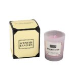 Lumanare Parfumata, Embo, Model Borcan Translucid, 6.2 x 5.2 cm, Aroma de Trandafir, Roz