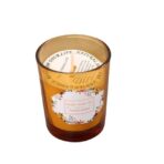 Lumanare Parfumata, Embo, Model Pahar Maro, Aroma de Rodie si Crin, din Ceara de Soia, 6.2 x 5.2 cm, Maro - imagine 3