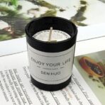 Lumanare Parfumata, Embo, Model Pahar Negru, Aroma de Mure, din Ceara de Soia, 6.2 x 5.2 cm, Negru - imagine 2