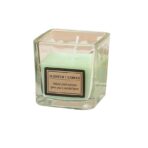 Lumanare Parfumata, Embo, Model Pahar Transparent, cu Ulei Esential, 4.8 x 5.4 x 5.5 cm, Aroma de Ceai Alb, Verde - imagine 4