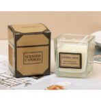 Lumanare Parfumata, Embo, Model Pahar Transparent, cu Ulei Esential, 4.8 x 5.4 x 5.5 cm, Aroma de Iasomie, Alb - imagine 2