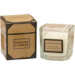 Lumanare Parfumata, Embo, Model Pahar Transparent, cu Ulei Esential, 4.8 x 5.4 x 5.5 cm, Aroma de Iasomie, Alb