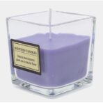 Lumanare Parfumata, Embo, Model Pahar Transparent, cu Ulei Esential, 4.8 x 5.4 x 5.5 cm, Aroma de Lavanda, Mov - imagine 4
