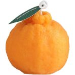 Lumanare Parfumata, Embo, Model Portocala Mica, Ardere 10h, 140 g, 7 x 7 cm, Parfum de Portocala, Portocaliu