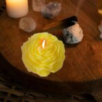 Lumanare Parfumata, Embo, Model Trandafir, Ardere 10h, 70 g, 7.5 x 3.5 cm, Parfum de Citrice, Galben - imagine 2