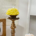 Lumanare Parfumata, Embo, Model Trandafir, Ardere 10h, 70 g, 7.5 x 3.5 cm, Parfum de Citrice, Galben - imagine 3