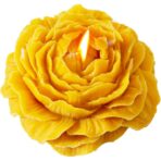 Lumanare Parfumata, Embo, Model Trandafir, Ardere 10h, 70 g, 7.5 x 3.5 cm, Parfum de Citrice, Portocaliu