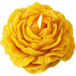 Lumanare Parfumata, Embo, Model Trandafir, Ardere 10h, 70 g, 7.5 x 3.5 cm, Parfum de Citrice, Portocaliu