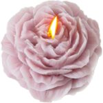 Lumanare Parfumata, Embo, Model Trandafir, Ardere 10h, 70 g, 7.5 x 3.5 cm, Parfum de Lavanda, Lila