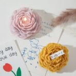 Lumanare Parfumata, Embo, Model Trandafir, Ardere 10h, 70 g, 7.5 x 3.5 cm, Parfum de Lavanda, Lila - imagine 8