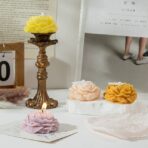 Lumanare Parfumata, Embo, Model Trandafir, Ardere 10h, 70 g, 7.5 x 3.5 cm, Parfum de Trandafir, Rosu - imagine 6