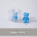 Lumanare Parfumata, Embo, Model Ursulet, Albastra, 5.5x3.6x4 cm - imagine 2