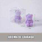 Lumanare Parfumata, Embo, Model Ursulet, Mov, Aroma de Lavanda, 5.5x3.6x4 cm - imagine 2
