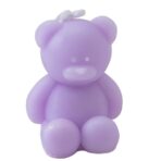 Lumanare Parfumata, Embo, Model Ursulet, Mov, Aroma de Lavanda, 5.5x3.6x4 cm