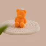 Lumanare Parfumata, Embo, Model Ursulet, Portocaliu, Aroma de Portocala, 5.5x3.6x4 cm - imagine 4