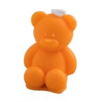 Lumanare Parfumata, Embo, Model Ursulet, Portocaliu, Aroma de Portocala, 5.5x3.6x4 cm - imagine 3