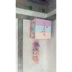 Lumanari Parfumate de Craciun, Embo, Gift Box Set cu 3 Lumanari Aromaterapie, 11 x 11 x 7.5 cm, Roz - imagine 3