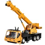 Macara Jucarie pentru Copii, Embo, Jucarie Macara cu Telecomanda, Jucarie de Constructie, Acumulator cu Incarcare USB, 33 x 28 x 10 cm, Galben