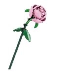 Set de Constructie Trandafir, Embo, 25x8x4cm, Floare Ornamentala, 14 Ani, 69 de Piese, Roz