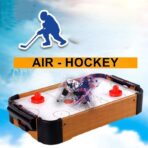 Masa Air-Hockey Embo, 51 x 31.5 x 9.5 cm, bara pentru punctaj, material ABS, maro - imagine 2