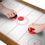 Masa Air-Hockey Embo, 51 x 31.5 x 9.5 cm, bara pentru punctaj, material ABS, maro - imagine 3